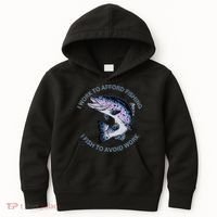 Rainbow Trout I Work To Afford Fishing I Fish To Avoid Work Kids Hoodie thumb 0