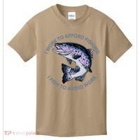 Rainbow Trout I Work To Afford Fishing I Fish To Avoid Work Kids T-Shirt thumb 0