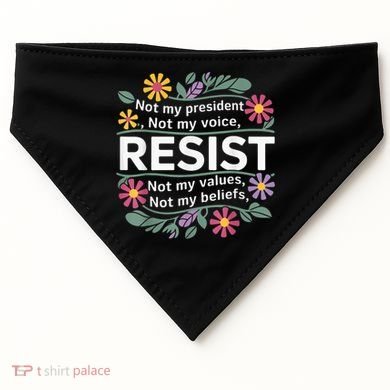 RESIST THIS IS NOT NORMAL ANTI TRUMP  USA-Made Doggie Bandana