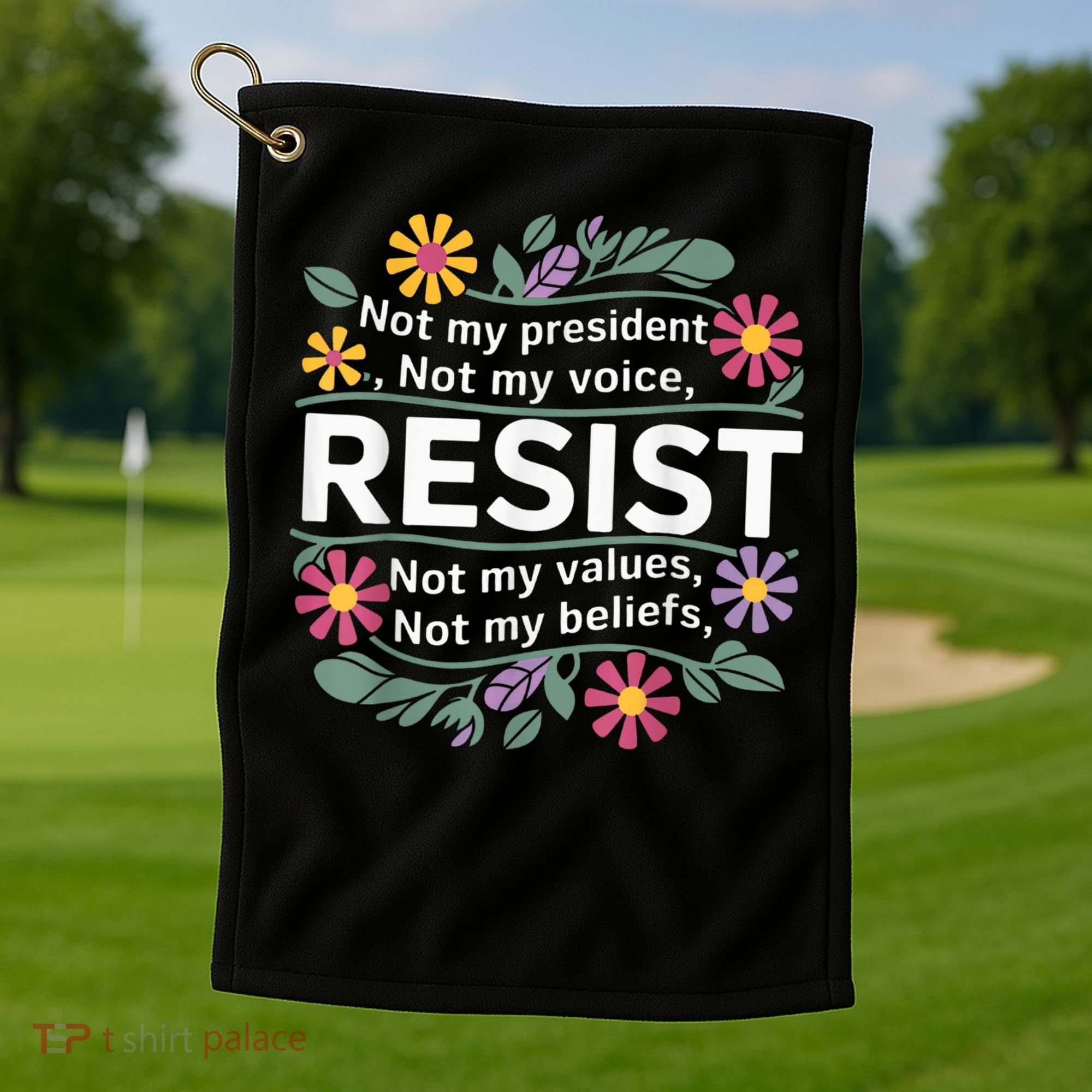 RESIST THIS IS NOT NORMAL ANTI TRUMP  Golf Towel