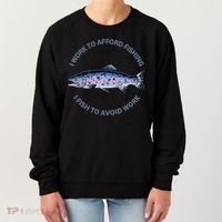 Rainbow Trout I Work To Afford Fishing I Fish To Avoid Work Women's Sweatshirt thumb 0