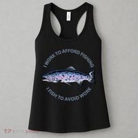 Rainbow Trout I Work To Afford Fishing I Fish To Avoid Work Women's Tank Top thumb 3