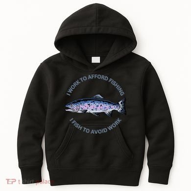 Rainbow Trout I Work To Afford Fishing I Fish To Avoid Work Kids Hoodie