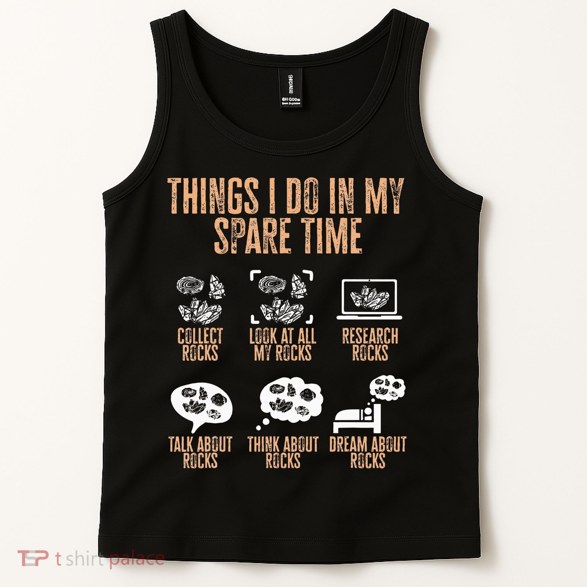 Rockhound Things I Do In My Spare Time Rock Collecting Tank Top