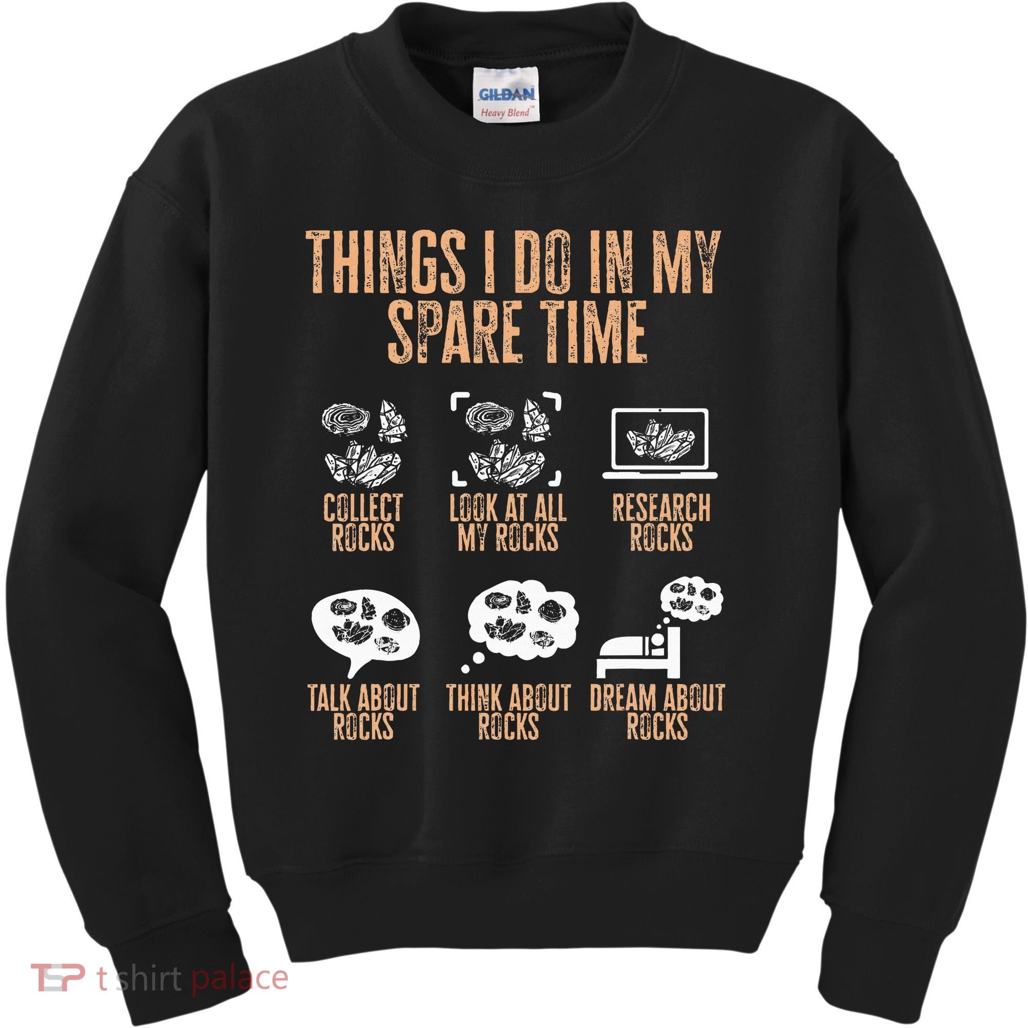 Rockhound Things I Do In My Spare Time Rock Collecting Kids Sweatshirt