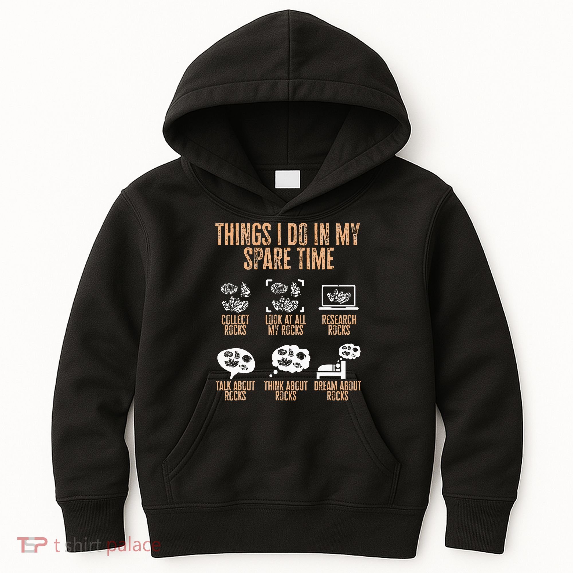 Rockhound Things I Do In My Spare Time Rock Collecting Kids Hoodie