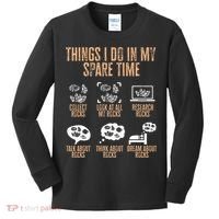 Rockhound Things I Do In My Spare Time Rock Collecting Kids Long Sleeve Shirt thumb 0