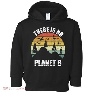 Retro There Is No Planet B Save Earth Earth Day Vintage Gift Toddler Hoodie