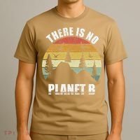 Retro There Is No Planet B Save Earth Earth Day Vintage Gift T-Shirt thumb 3