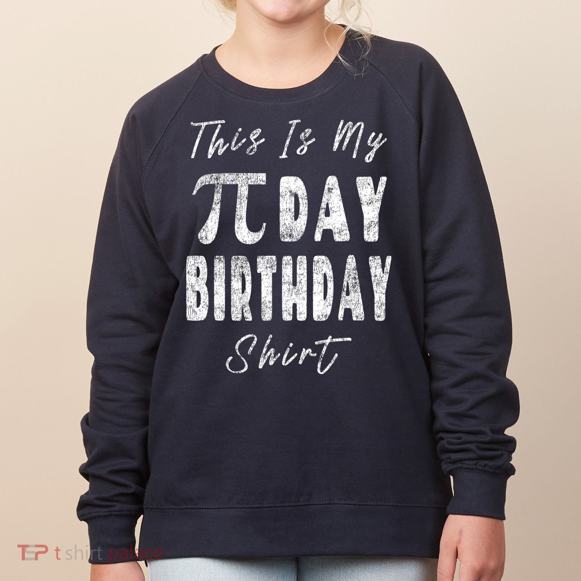 Retro This Is My Pi Day Birthday Shirt Pi Symbol 3 14 Women's Sweatshirt