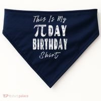 Retro This Is My Pi Day Birthday Shirt Pi Symbol 3 14 USA-Made Doggie Bandana thumb 0