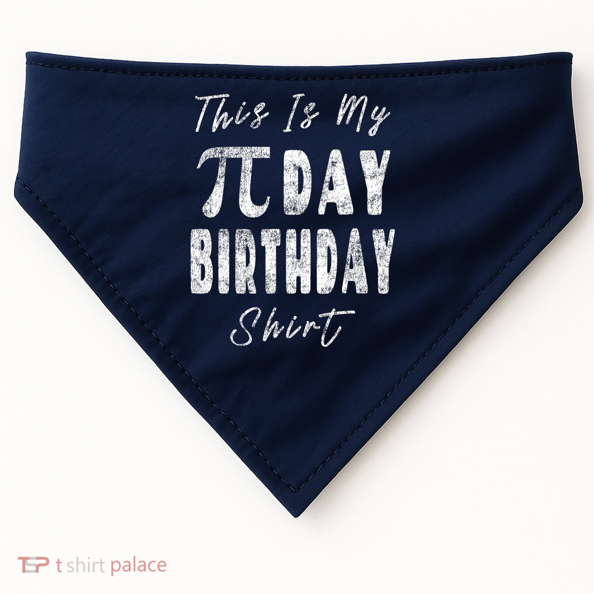 Retro This Is My Pi Day Birthday Shirt Pi Symbol 3 14 USA-Made Doggie Bandana