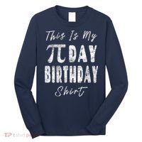 Retro This Is My Pi Day Birthday Shirt Pi Symbol 3 14 Long Sleeve Shirt thumb 0