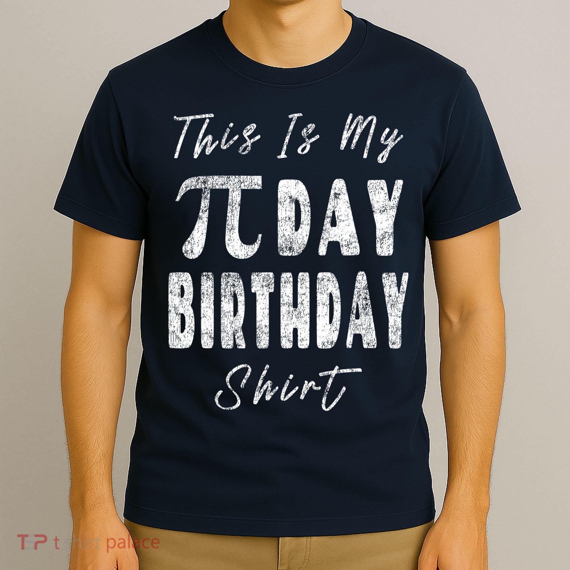 Retro This Is My Pi Day Birthday Shirt Pi Symbol 3 14 T-Shirt