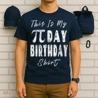 Retro This Is My Pi Day Birthday Shirt Pi Symbol 3 14 T-Shirt thumb 6