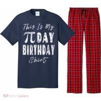 Retro This Is My Pi Day Birthday Shirt Pi Symbol 3 14 Pajama Set thumb 0