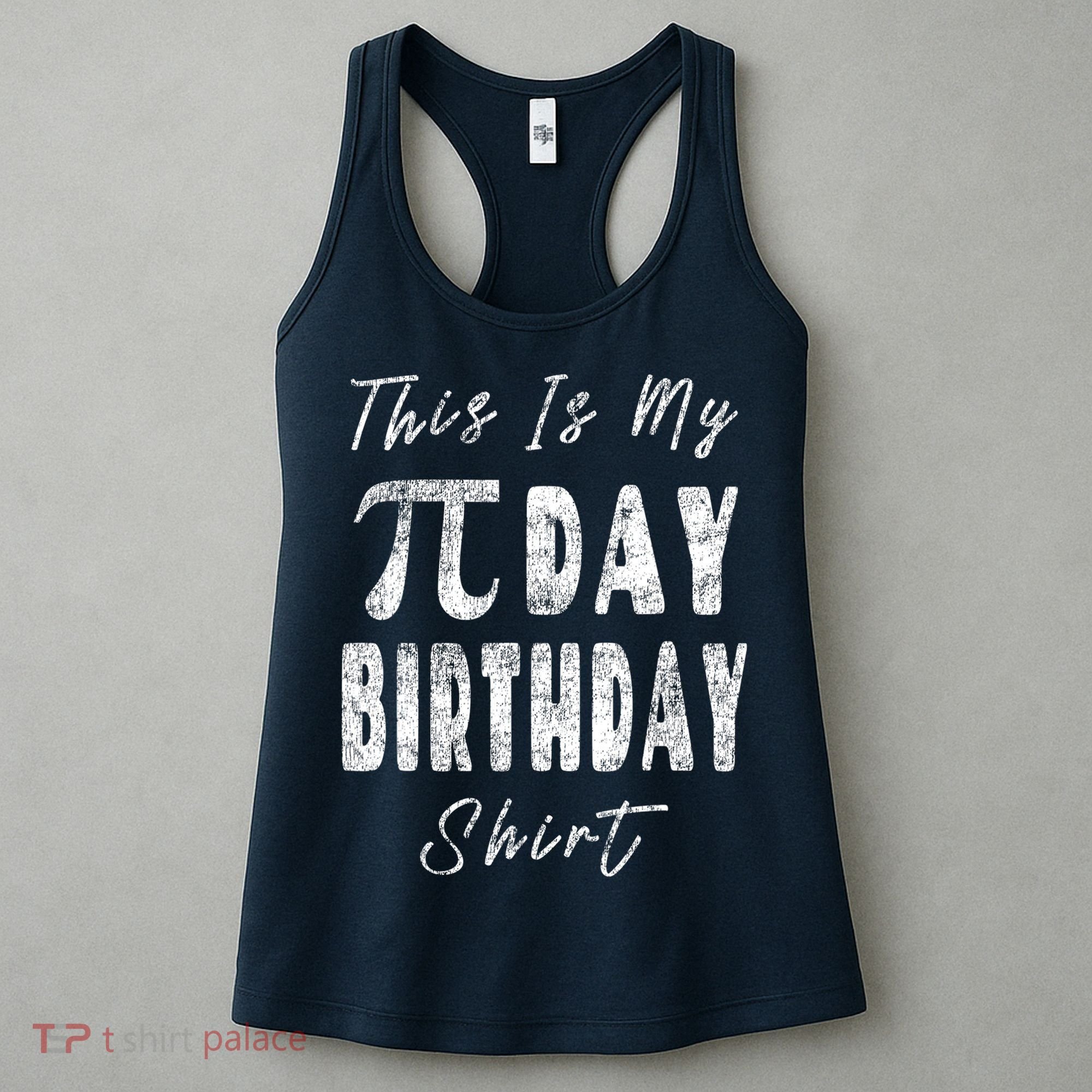 Retro This Is My Pi Day Birthday Shirt Pi Symbol 3 14 Women's Tank Top