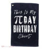 Retro This Is My Pi Day Birthday Shirt Pi Symbol 3 14 Golf Towel thumb 0