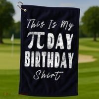Retro This Is My Pi Day Birthday Shirt Pi Symbol 3 14 Golf Towel thumb 1
