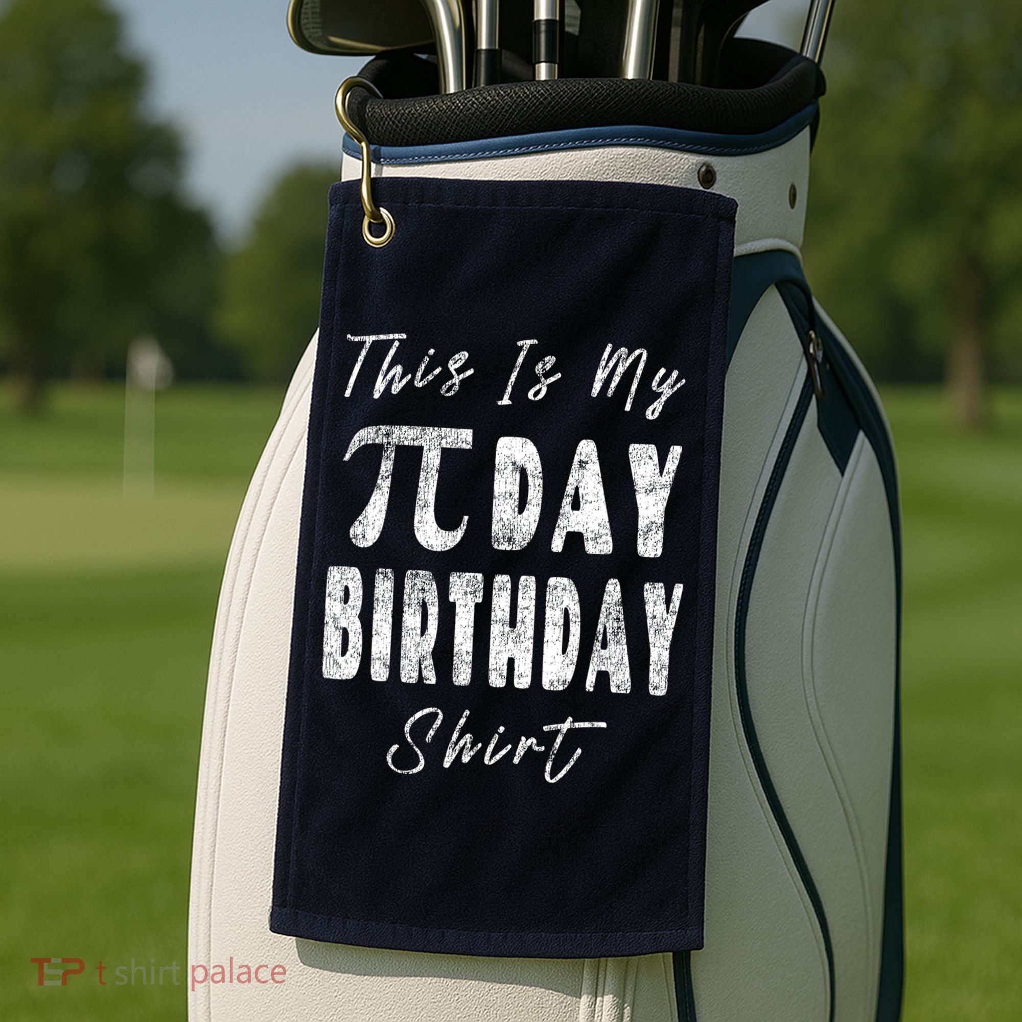 Retro This Is My Pi Day Birthday Shirt Pi Symbol 3 14 Golf Towel