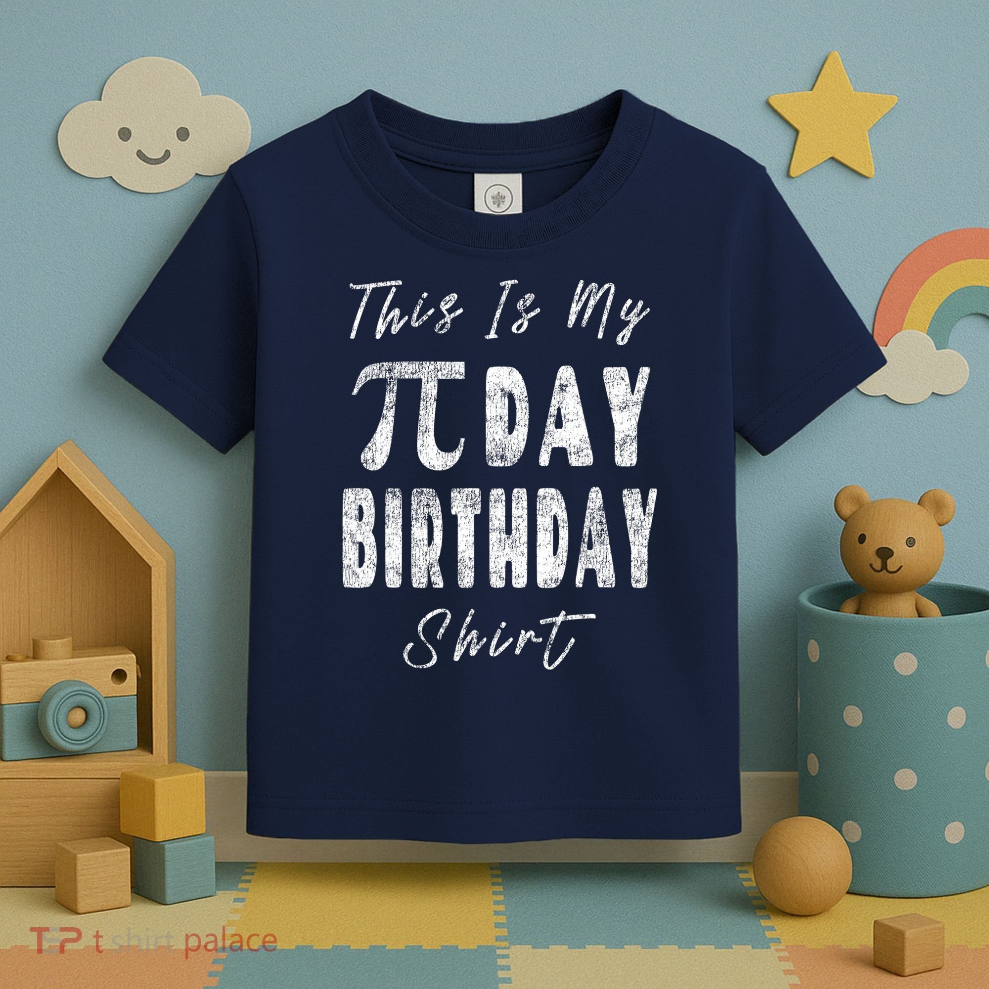 Retro This Is My Pi Day Birthday Shirt Pi Symbol 3 14 Toddler T-Shirt