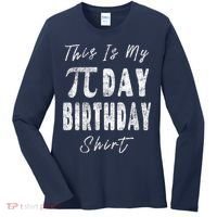 Retro This Is My Pi Day Birthday Shirt Pi Symbol 3 14 Women's Long Sleeve Shirt thumb 0