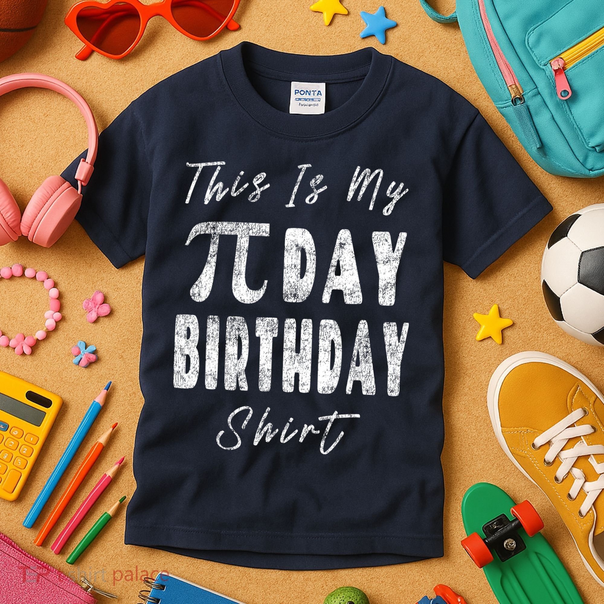 Retro This Is My Pi Day Birthday Shirt Pi Symbol 3 14 Kids T-Shirt