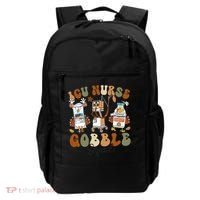 Retro Thanksgiving Icu Nurse Gobble Squad Turkey Autumn Rn Gift Backpack thumb 0