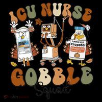 Retro Thanksgiving Icu Nurse Gobble Squad Turkey Autumn Rn Gift Coffee Mug thumb 5