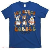 Retro Thanksgiving Icu Nurse Gobble Squad Turkey Autumn Rn Gift T-Shirt thumb 0