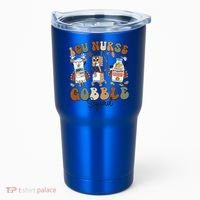 Retro Thanksgiving Icu Nurse Gobble Squad Turkey Autumn Rn Gift Tumbler thumb 0