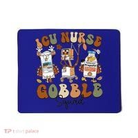 Retro Thanksgiving Icu Nurse Gobble Squad Turkey Autumn Rn Gift Mousepad thumb 0