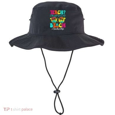 Retro Teach I Thought You Said Beach Teacher Summer Break Bucket Hat