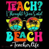 Retro Teach I Thought You Said Beach Teacher Summer Break Coffee Mug thumb 5