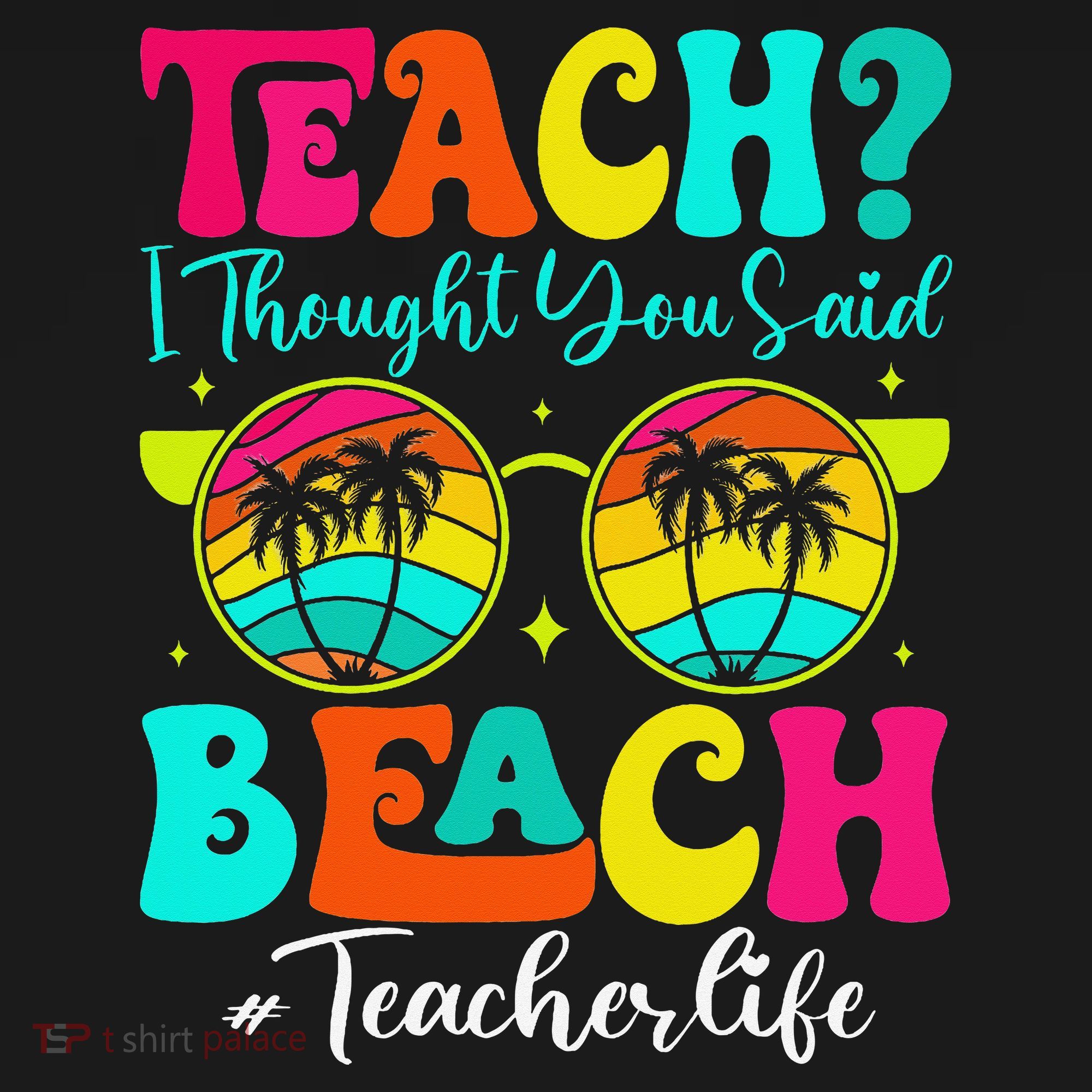 Retro Teach I Thought You Said Beach Teacher Summer Break Women's Hoodie