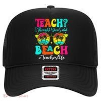 Retro Teach I Thought You Said Beach Teacher Summer Break Hat thumb 0