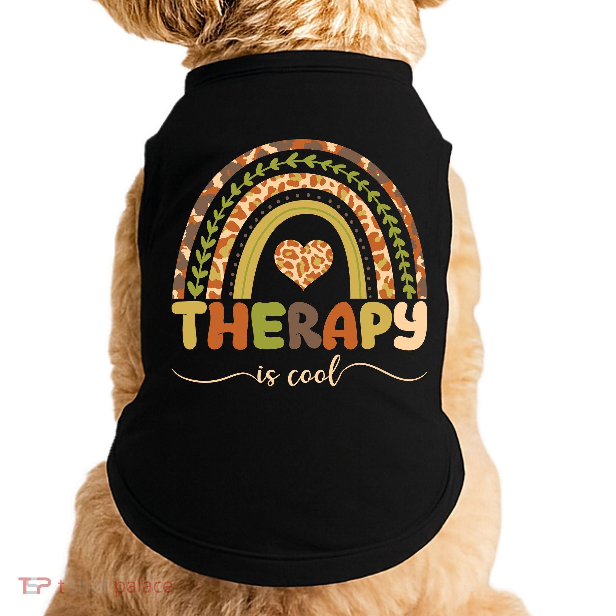 Rainbow Therapy Is Cool Mental Health Awareness Doggie Tank