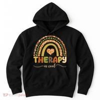Rainbow Therapy Is Cool Mental Health Awareness Hoodie thumb 0