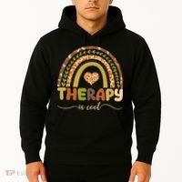 Rainbow Therapy Is Cool Mental Health Awareness Hoodie thumb 2