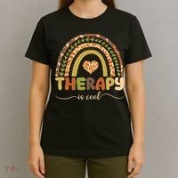 Rainbow Therapy Is Cool Mental Health Awareness T-Shirt thumb 4