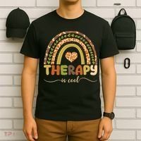Rainbow Therapy Is Cool Mental Health Awareness T-Shirt thumb 6