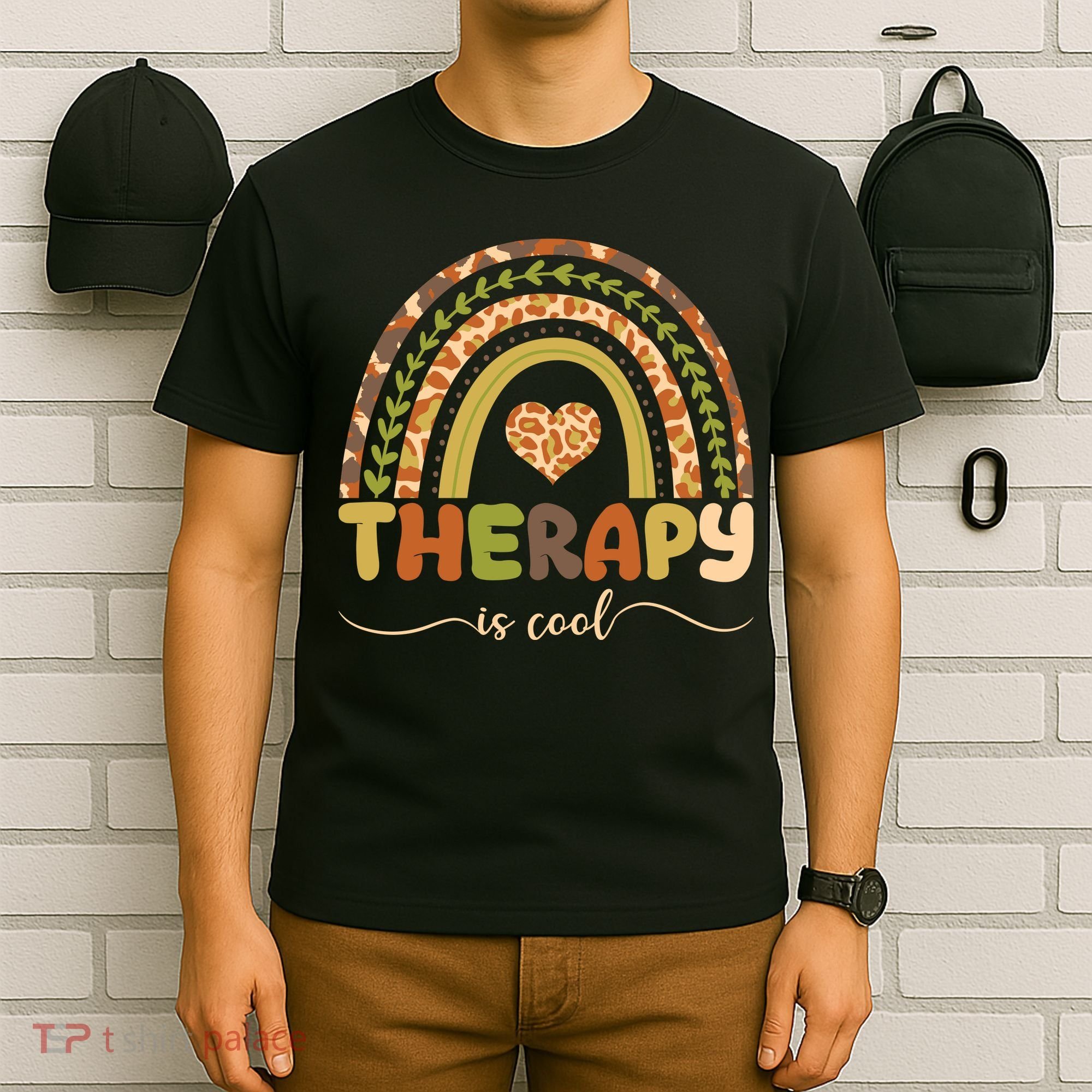 Rainbow Therapy Is Cool Mental Health Awareness T-Shirt