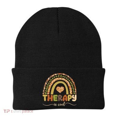 Rainbow Therapy Is Cool Mental Health Awareness Beanie