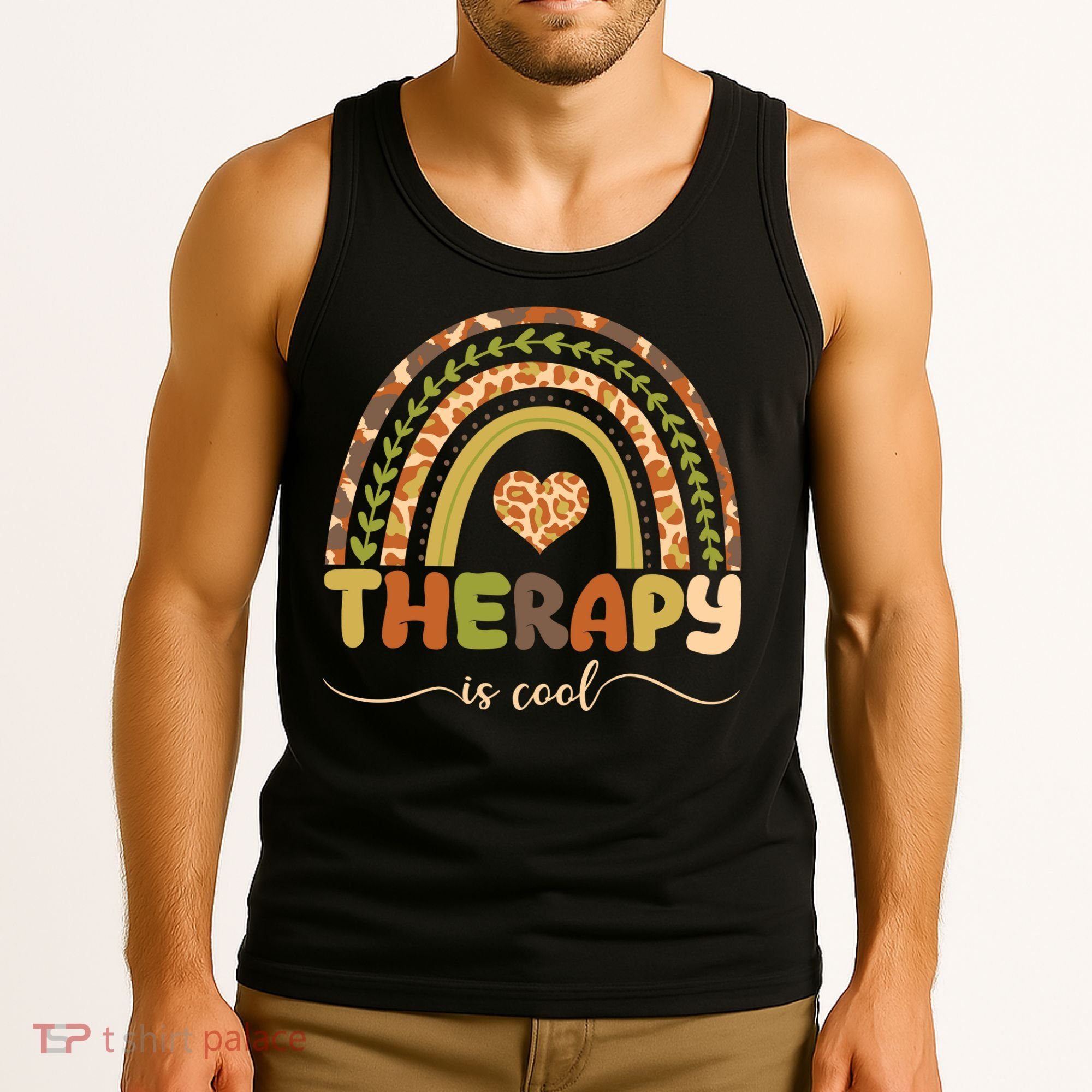 Rainbow Therapy Is Cool Mental Health Awareness Tank Top