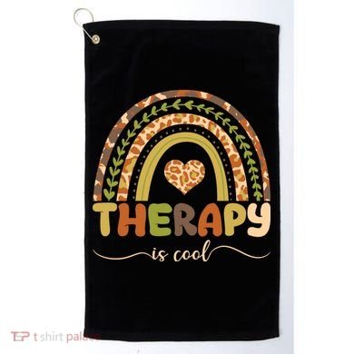 Rainbow Therapy Is Cool Mental Health Awareness Golf Towel