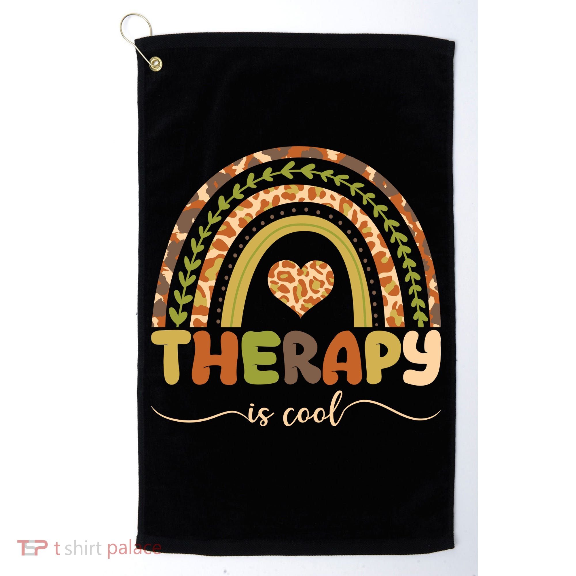 Rainbow Therapy Is Cool Mental Health Awareness Golf Towel