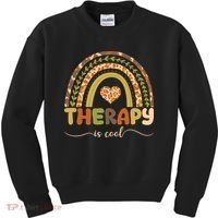 Rainbow Therapy Is Cool Mental Health Awareness Kids Sweatshirt thumb 0