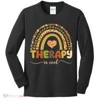 Rainbow Therapy Is Cool Mental Health Awareness Kids Long Sleeve Shirt thumb 0