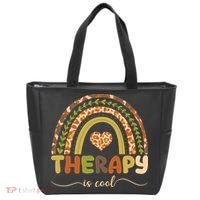 Rainbow Therapy Is Cool Mental Health Awareness Tote Bag thumb 0