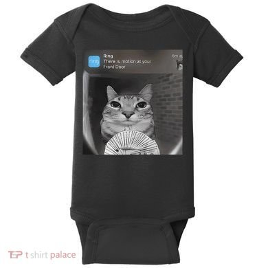 Ring There Is Motion At Your Front Door Funny Baby Bodysuit
